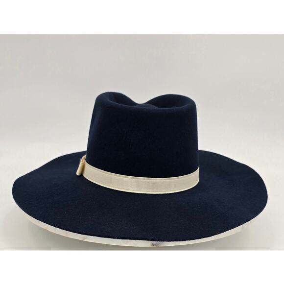 Rocking C by Cavender’s Boho Western‎ Navy Wool Felt Fedora main image 8